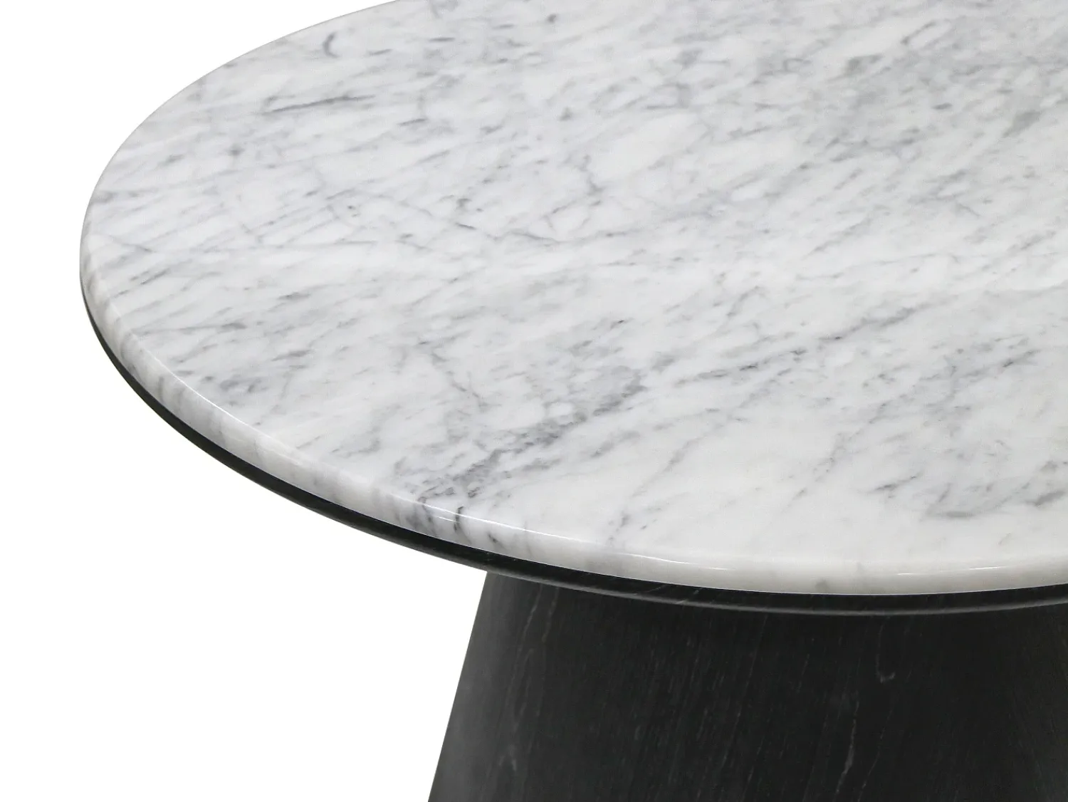 Mesa De Centro*Vente-unique Mesa de centro em mármore e folheado de carvalho - Preto - SADURA Preto / Branco