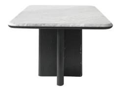 Mesa De Centro|Vente-unique Mesa de centro em mármore e folheado de freixo - Branco e preto - ZANESKA Preto / Branco