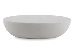 Mesa De Centro* Mesa de centro em poliresina de microcimento Branco
