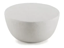 Mesa De Centro* Mesa de centro em poliresina de microcimento Branco