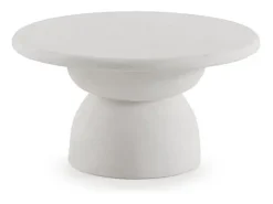 Mesa De Centro* Mesa de centro em poliresina de microcimento Branco