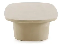 Mesa De Centro* Mesa de centro em poliresina de microcimento Bege