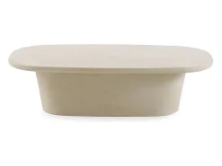Mesa De Centro* Mesa de centro em poliresina de microcimento Bege