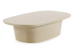 Mesa De Centro* Mesa de centro em poliresina de microcimento Bege