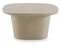 Discount Mesa de centro em poliresina de microcimento Camel