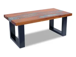 Mesa De Centro* Mesa de centro em resina de teca 100x50 cm PT611623 Multicor