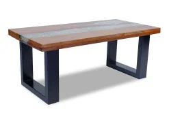 Mesa De Centro* Mesa de centro em resina de teca 100x50 cm PT611623 Multicor