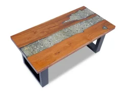 Mesa De Centro* Mesa de centro em resina de teca 100x50 cm PT611623 Multicor
