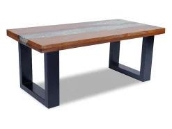 Mesa De Centro*vidaxl Mesa de centro em resina de teca 100x50 cm Multicor
