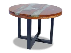 Mesa de centro em resina de teca 60 cm PT740798^ Mesa De Centro