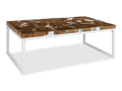 Mesa de centro em resina de teca 110x60x40 cm PT463349^ Mesa De Centro