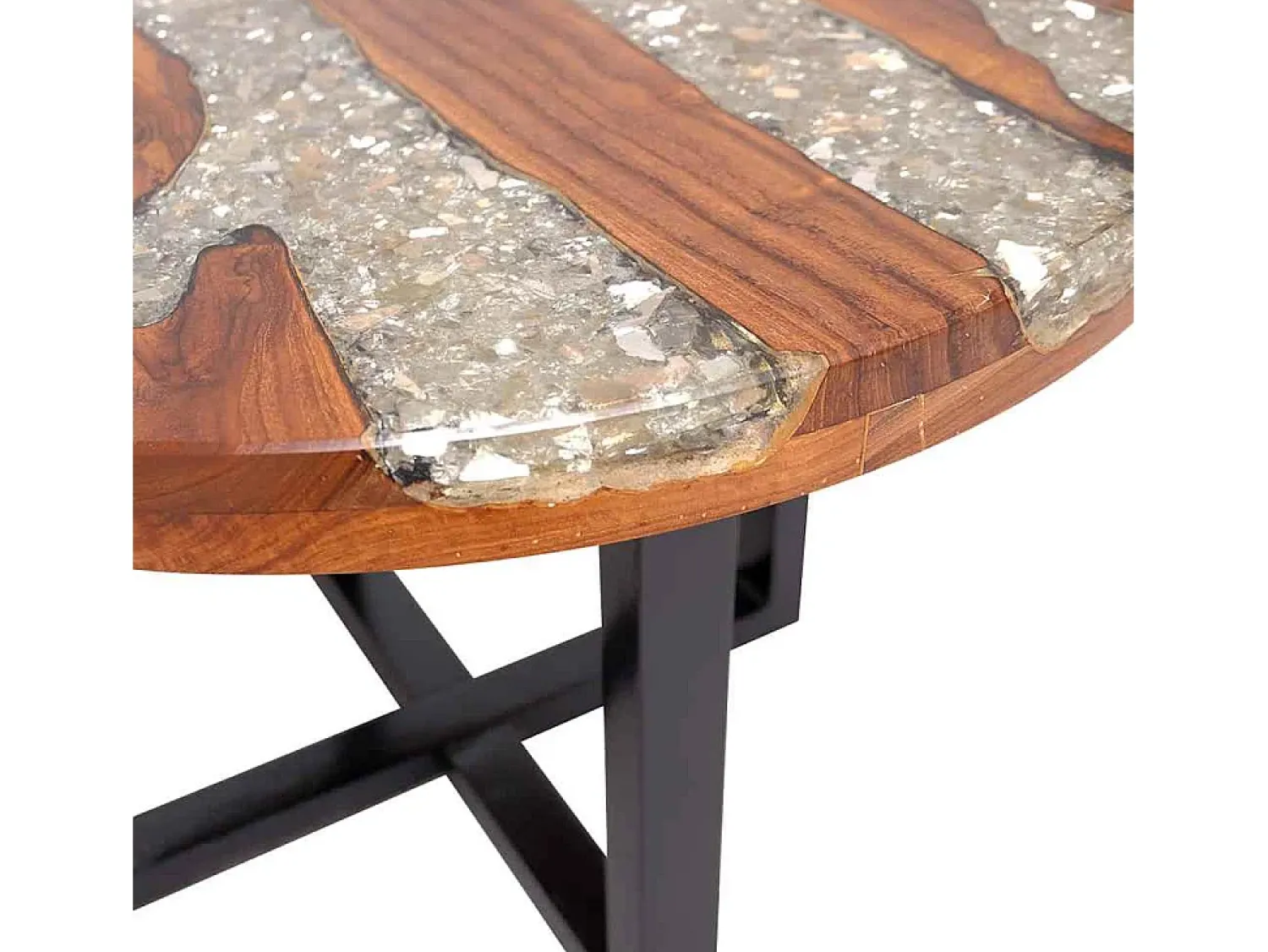 Mesa De Centro*vidaxl Mesa de centro em resina de teca 60 cm Multicor