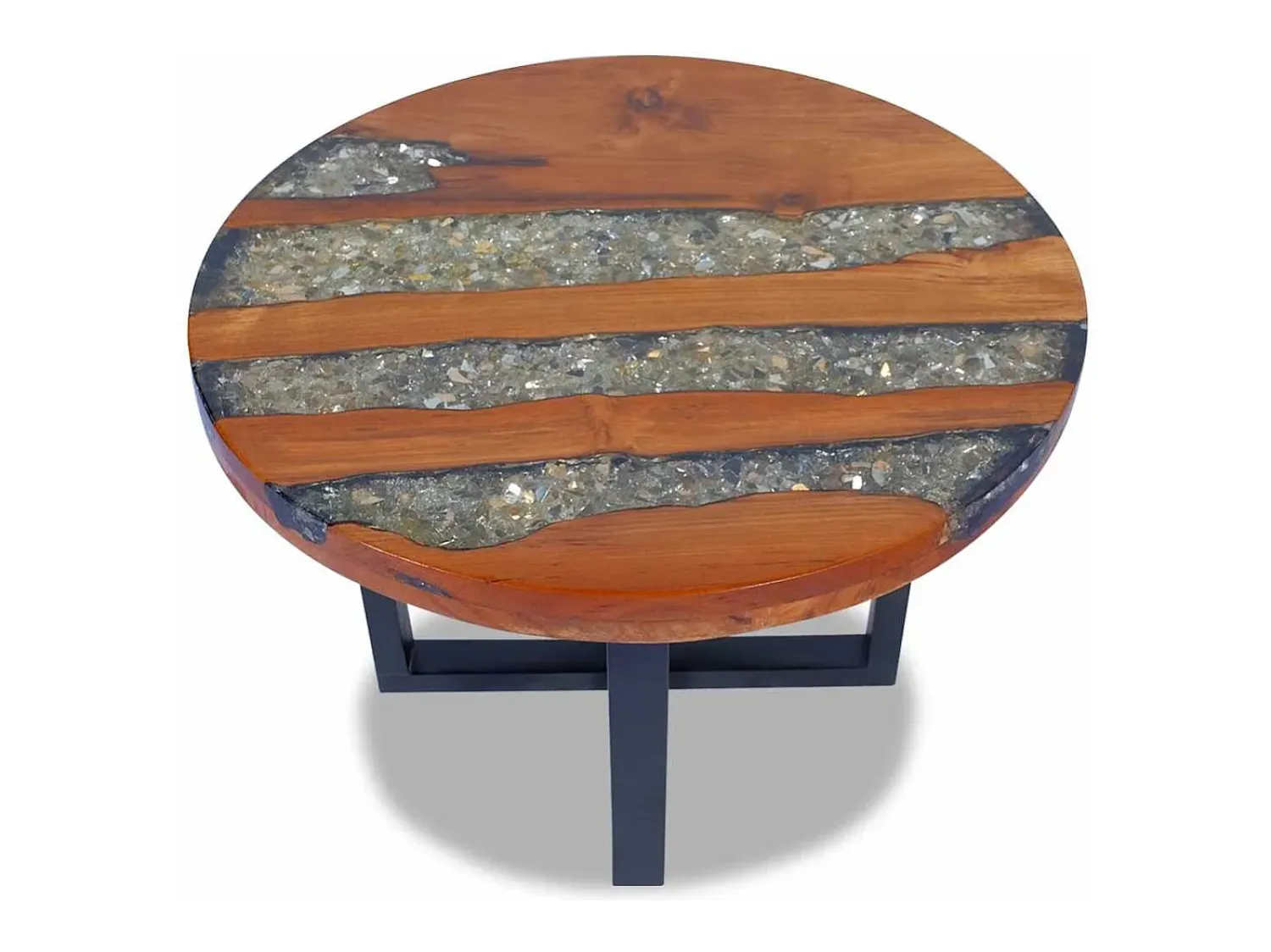 Mesa De Centro*vidaxl Mesa de centro em resina de teca 60 cm Multicor