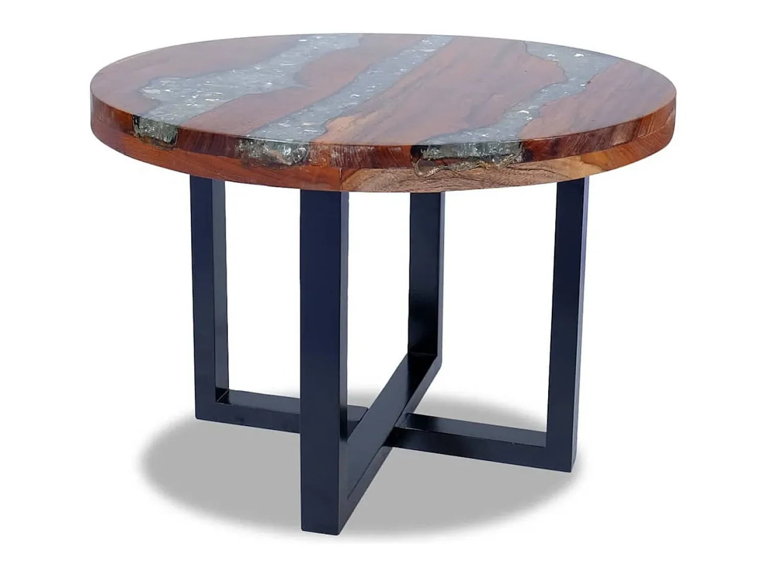 Mesa De Centro*vidaxl Mesa de centro em resina de teca 60 cm Multicor