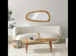 Mesa De Centro|Concept-Usine Mesa de centro em teca clara RANA estilo contemporâneo com espaço de arrumação Castanho