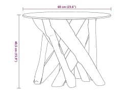vidaxl Mesa de centro em teca maciça 60 cm^ Mesa De Centro