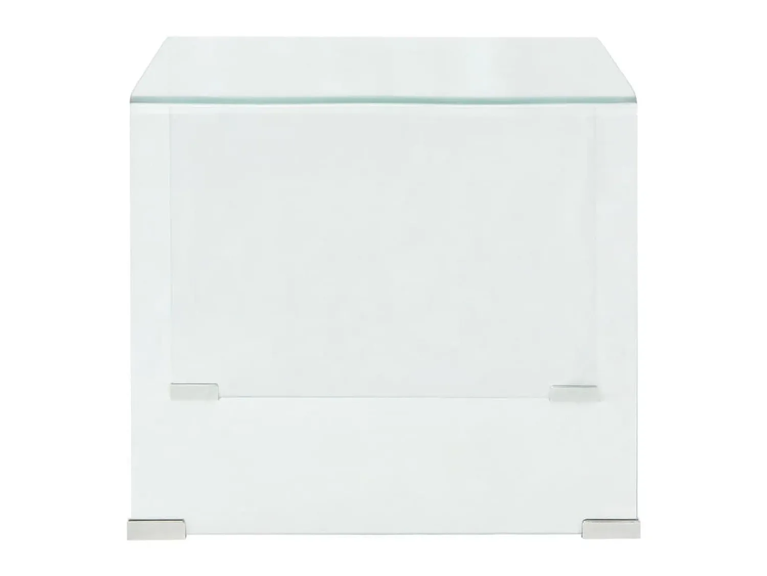 Mesa De Centro| Mesa de centro em vidro temperado 49,5x50x45 cm PT138637 Transparente