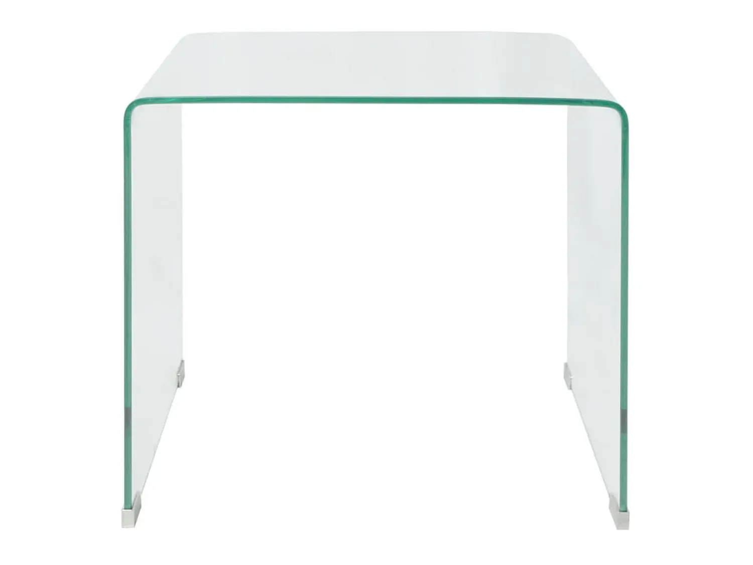 Mesa De Centro| Mesa de centro em vidro temperado 49,5x50x45 cm PT138637 Transparente