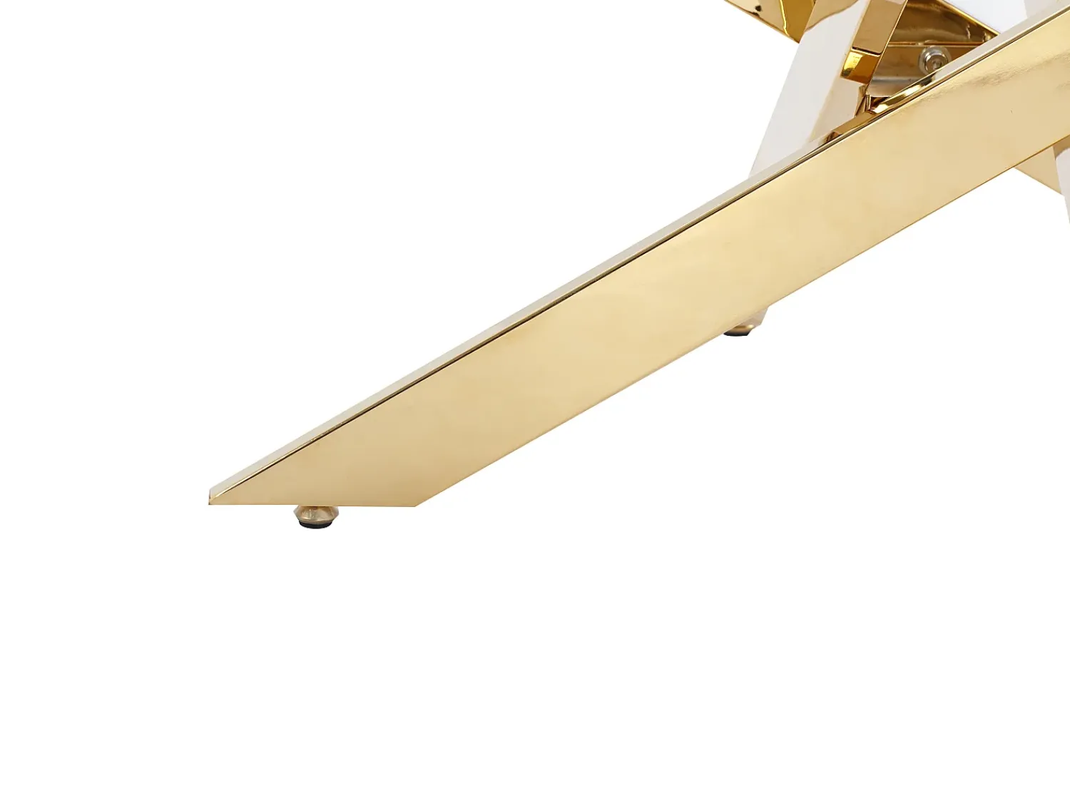 Outlet Vente-unique Mesa de centro em vidro temperado e metal dourado - Transparente - COSIMA Transparente / Dourado