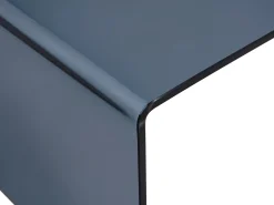 Clearance Vente-unique Mesa de centro em vidro temperado curvo e fumado preto - ALONZO Transparente / Preto