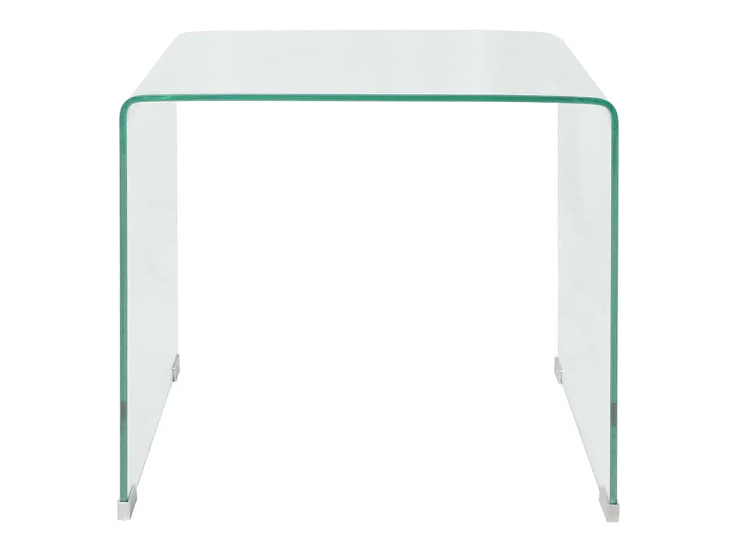 Online vidaxl Mesa de centro em vidro temperado 49,5x50x45 cm Transparente
