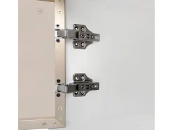 Mesa De Centro|ModernLuxe Mesa de centro escandinava - 2 gavetas e 2 portas - LED integrado - folheado com padrão mármore - Branco