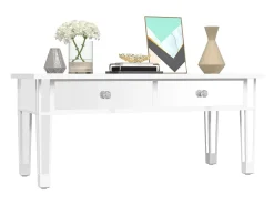 vidaxl Mesa de centro espelhada 106x45x45cm derivados de madeira/vidro^ Mesa De Centro