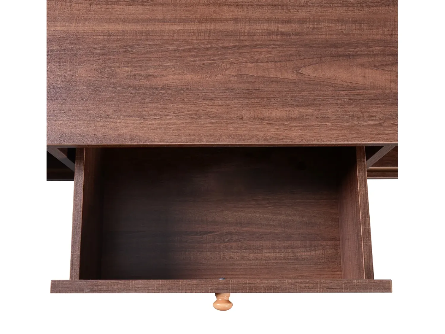 Mesa De Centro* Mesa de centro estilo chalé 110x55x38,5cm - Mesa de centro com gavetas em verga e portas de correr com ripas em madeira maciça Pernas em madeira maciça - Castanho