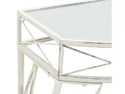 Mesa De Centro* Mesa de centro estilo francês 82x39x76 cm metal PT414964 Branco