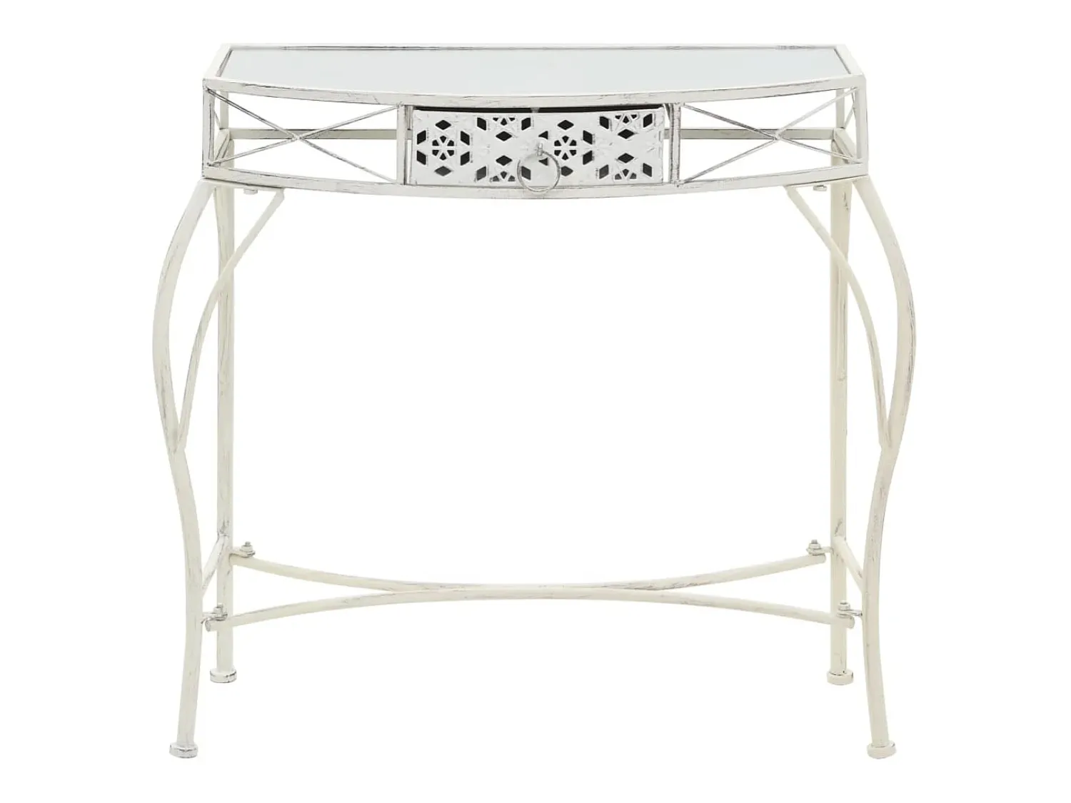 Mesa De Centro* Mesa de centro estilo francês 82x39x76 cm metal PT414964 Branco
