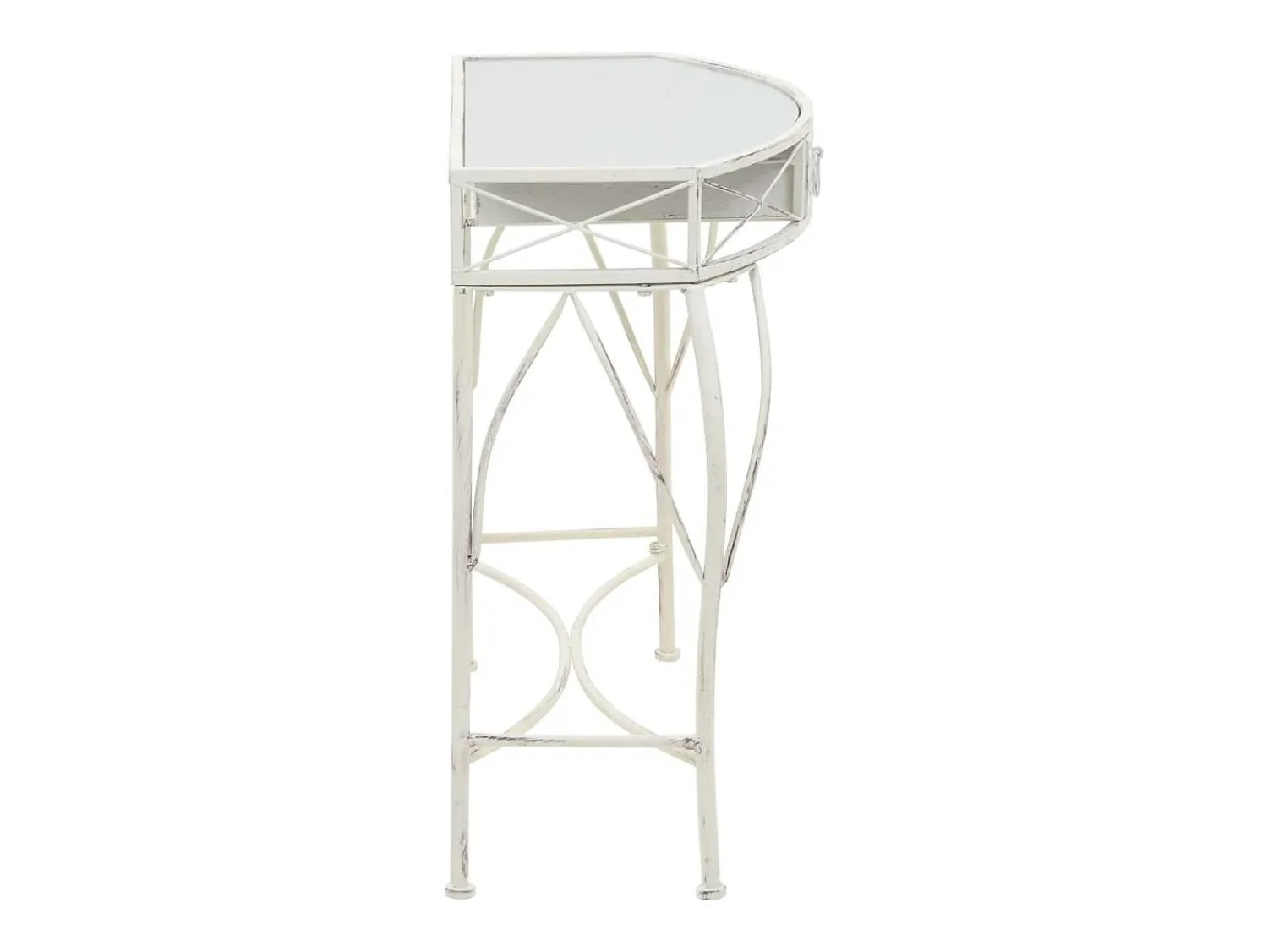 Mesa De Centro* Mesa de centro estilo francês 82x39x76 cm metal PT414964 Branco