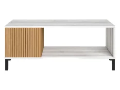 Mesa De Centro* Mesa de centro estilo nórdico Tóquio Ryado carvalho Albo 100x41 cm Branco