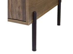 Mesa De Centro|Hauss Spole Mesa de centro estilo retro com 2 gavetas, 105x55x41cm - Cor madeira Natural escuro