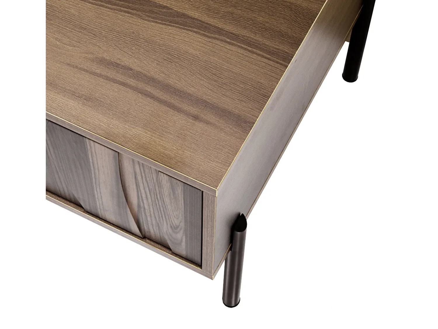 Mesa De Centro*ModernLuxe Mesa de centro estilo vintage 105x55x41 cm - com 2 gavetas - Estrutura de madeira - MDF - Natural Natural claro