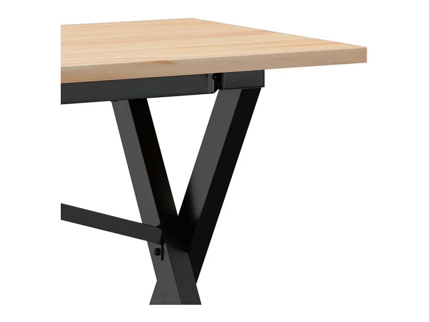 Clearance vidaxl Mesa de centro estrutura em X 160x40x45cm pinho e aço Natural claro