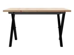 Mesa De Centro| Mesa de centro estrutura em X 60x60x40 cm pinho e ferro fundido PT544764 Castanho