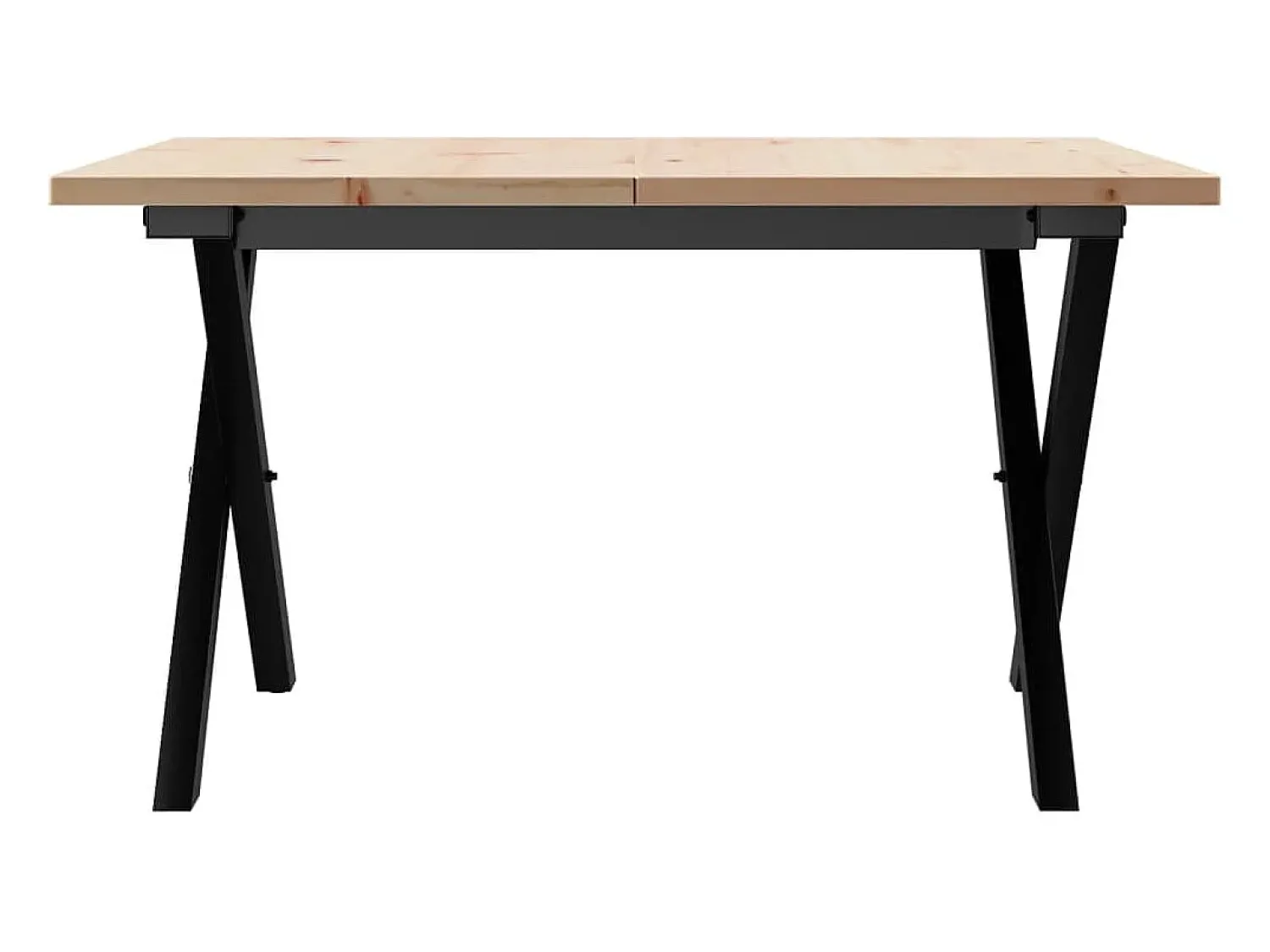 Mesa De Centro| Mesa de centro estrutura em X 60x60x40 cm pinho e ferro fundido PT544764 Castanho