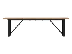Mesa de centro estrutura em O 160x40x45,5cm pinho/ferro fundido PT140778^ Mesa De Centro