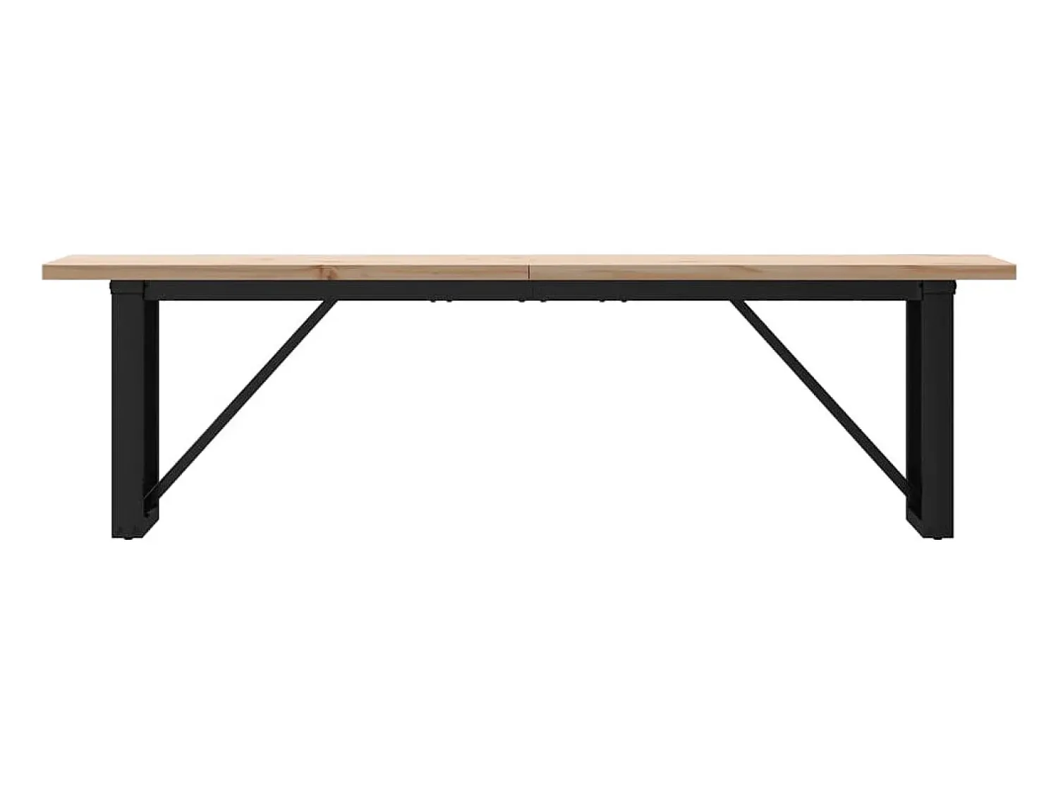 Mesa de centro estrutura em O 160x40x45,5cm pinho/ferro fundido PT140778^ Mesa De Centro