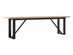 Mesa de centro estrutura em O 160x40x45,5cm pinho/ferro fundido PT140778^ Mesa De Centro