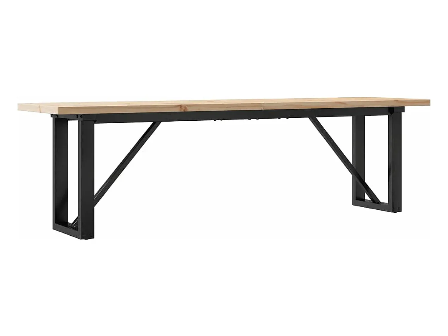 Mesa de centro estrutura em O 160x40x45,5cm pinho/ferro fundido PT140778^ Mesa De Centro