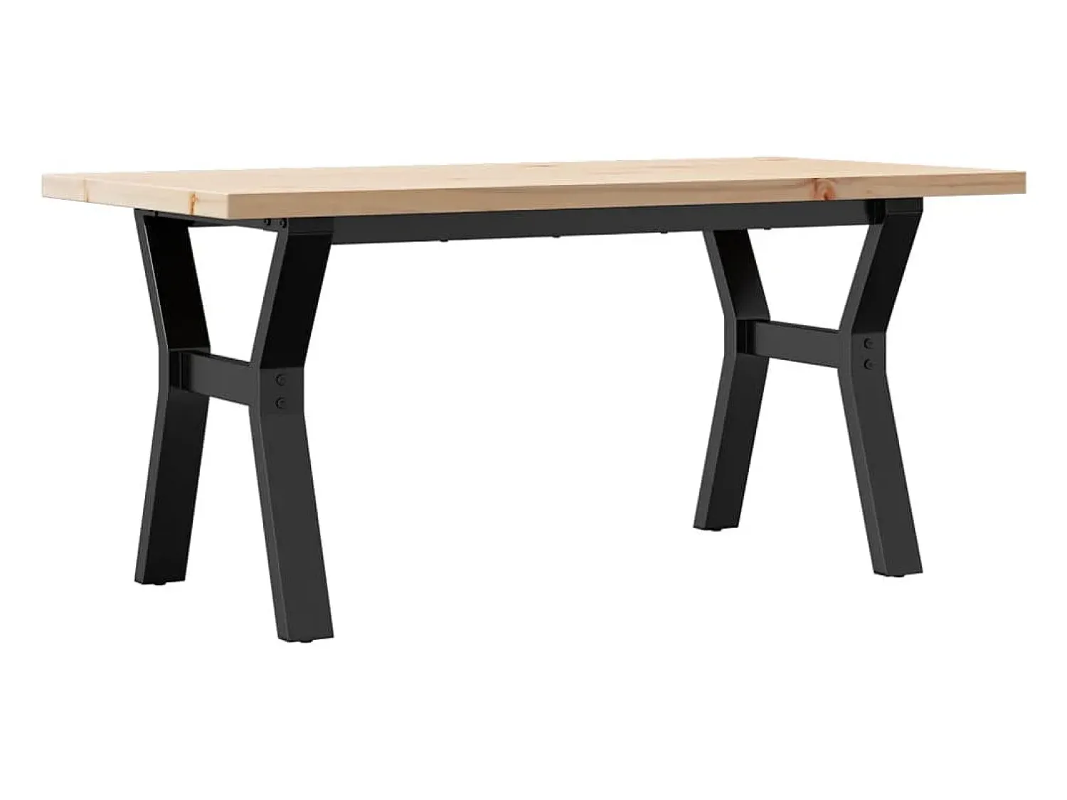 vidaxl Mesa de centro estrutura em Y 100x50x45,5cm pinho/aço^ Mesa De Centro