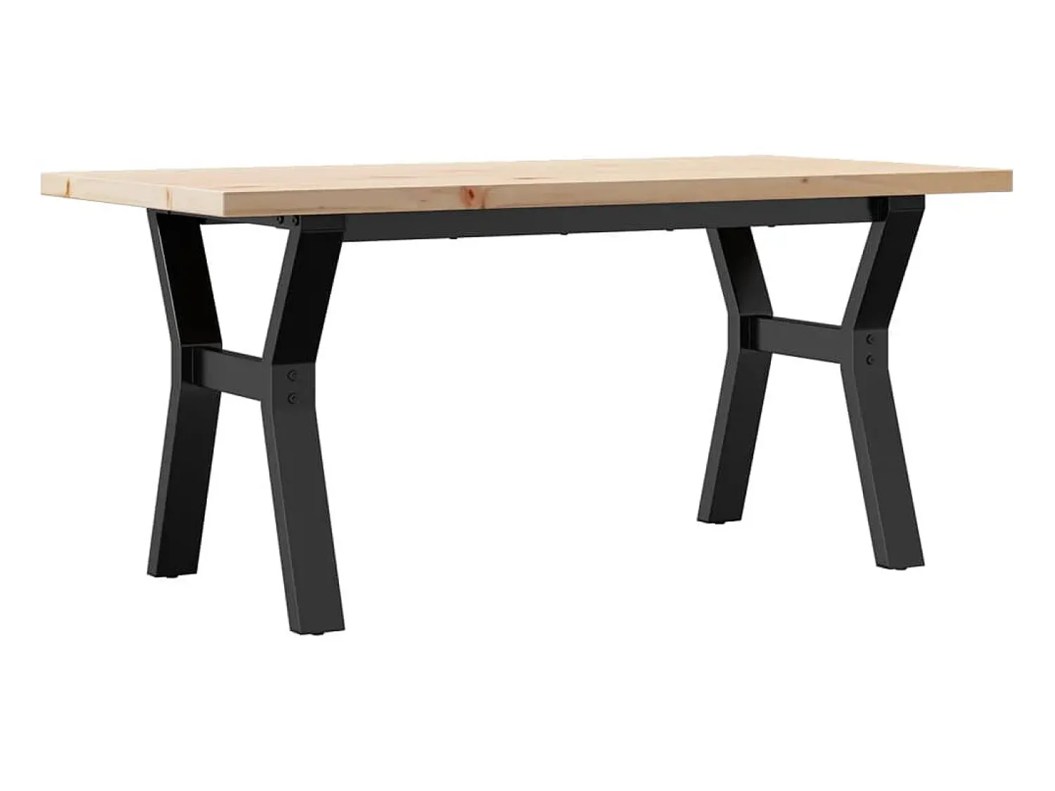 vidaxl Mesa de centro estrutura em Y 100x50x45,5cm pinho/aço^ Mesa De Centro