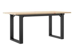 vidaxl Mesa de centro estrutura em O 100x50x45cm pinho e aço^ Mesa De Centro