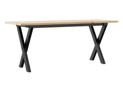 Mesa De Centro*vidaxl Mesa de centro estrutura em X 110x40x45cm pinho e aço Natural claro