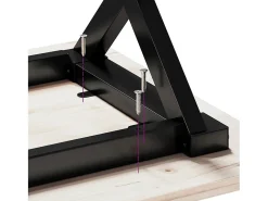 Mesa De Centro*vidaxl Mesa de centro estrutura em X 110x40x45cm pinho e aço Natural claro