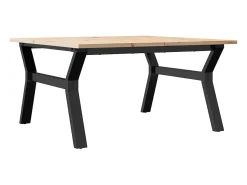 Mesa De Centro|vidaxl Mesa de centro estrutura em Y 80x80x45 cm pinho e aço Castanho