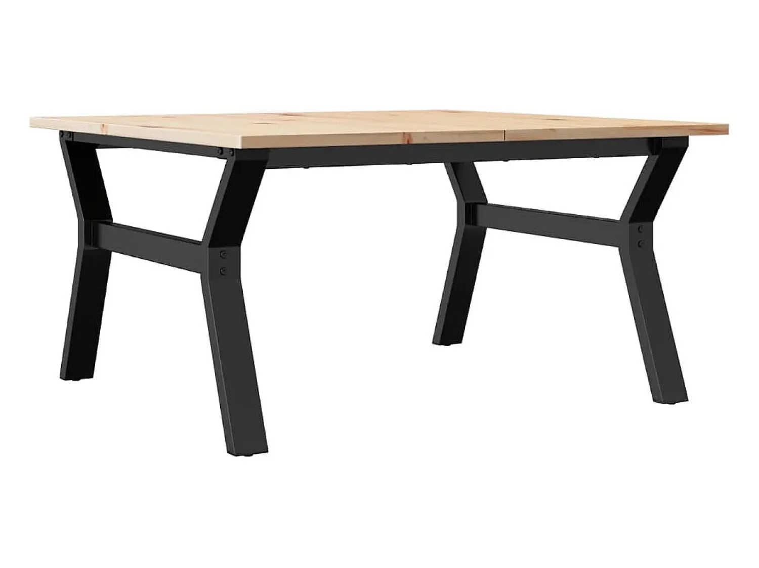 Mesa De Centro|vidaxl Mesa de centro estrutura em Y 80x80x45 cm pinho e aço Castanho
