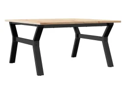 Mesa De Centro|vidaxl Mesa de centro estrutura em Y 80x80x45 cm pinho e aço Castanho