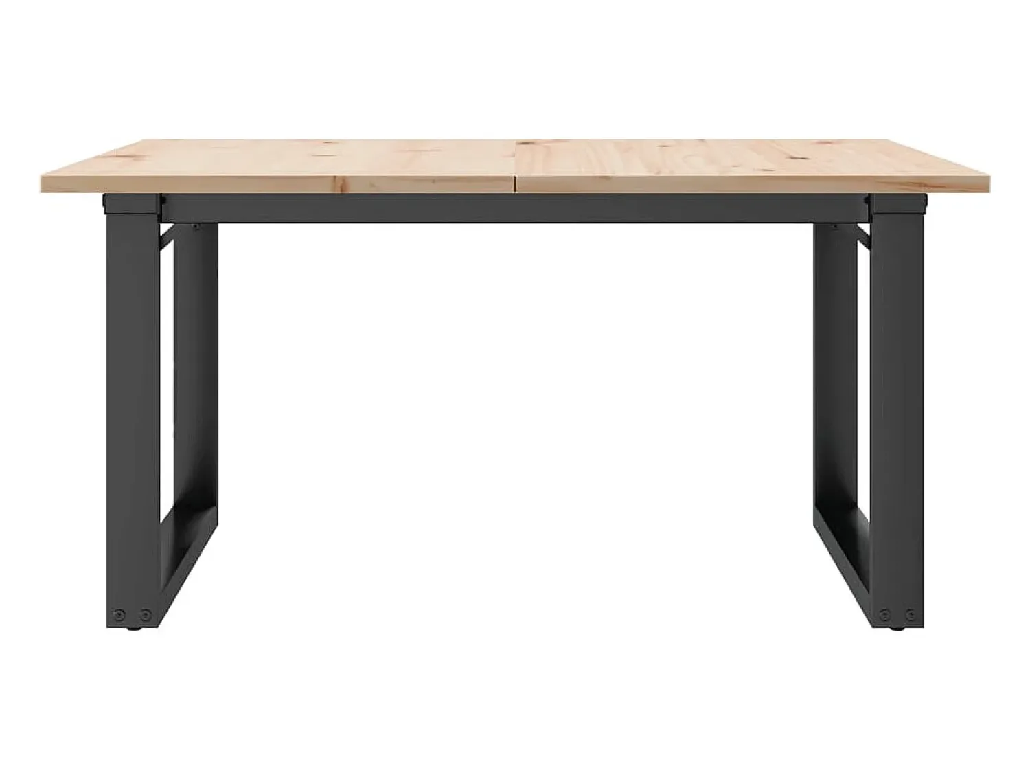 Mesa De Centro* Mesa de centro estrutura em O 80x80x45 cm pinho e ferro fundido PT720291 Castanho
